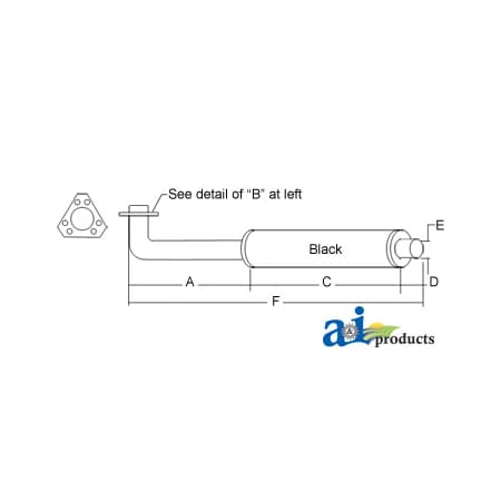 A & I Products Muffler 32" x7" x32" A-72099119